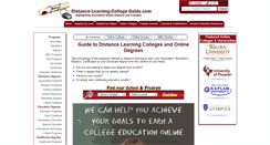 Desktop Screenshot of distance-learning-college-guide.com