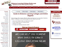 Tablet Screenshot of distance-learning-college-guide.com